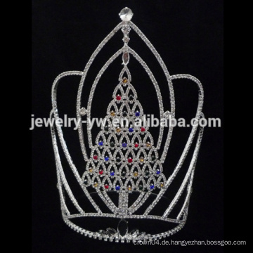 Großhandel Crystal Christmaslarge hohe Baum Tiara und Kronen